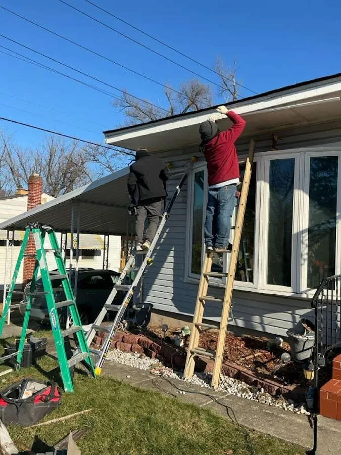 Restoration crew performing exterior repair in Spring Valley